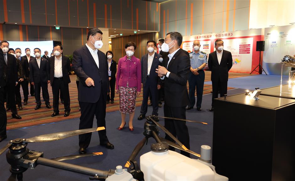 president xi hails hong kong's innovation, technology development