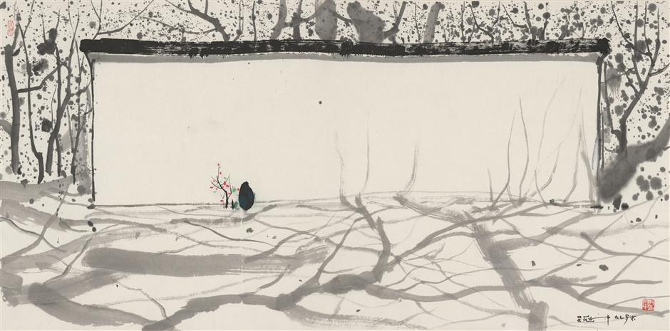 artworks of lin fengmian and wu guanzhong on show at china art museum