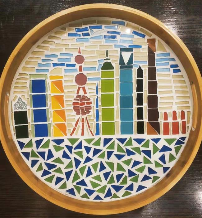 vegetarian food? an indian mosaic artist finds everything she wants in the city