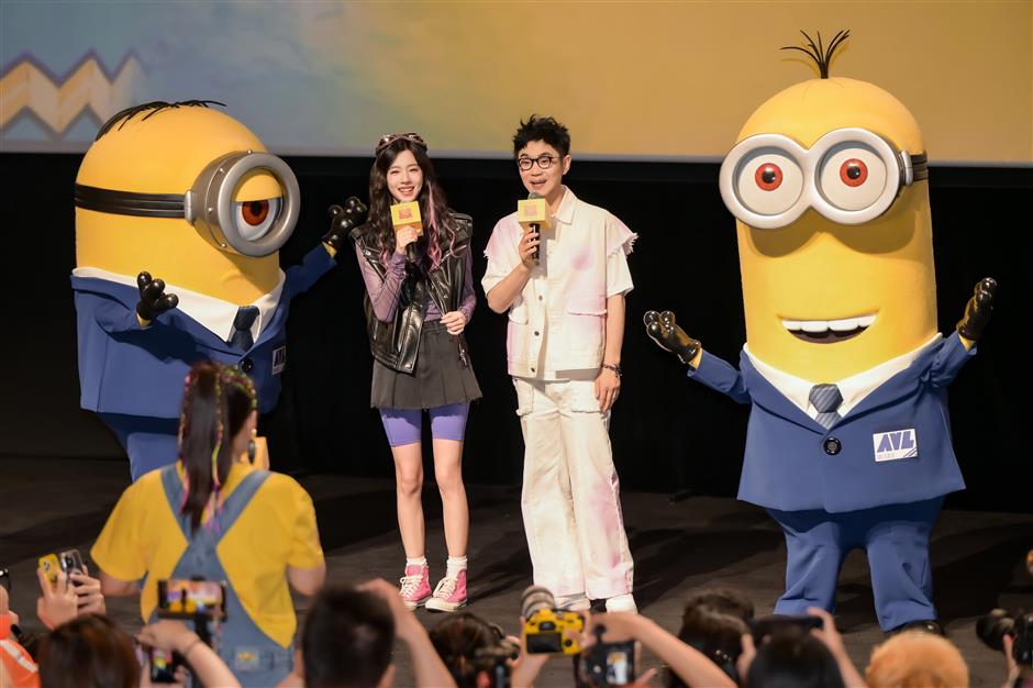 newest chapter of minion franchise debuts in shanghai