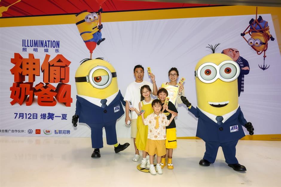 newest chapter of minion franchise debuts in shanghai