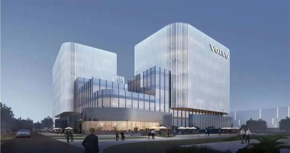 piling work begins on volvo's r&d center in jiading district