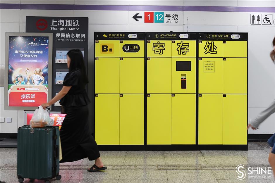 luggage lockers installed in metro stations