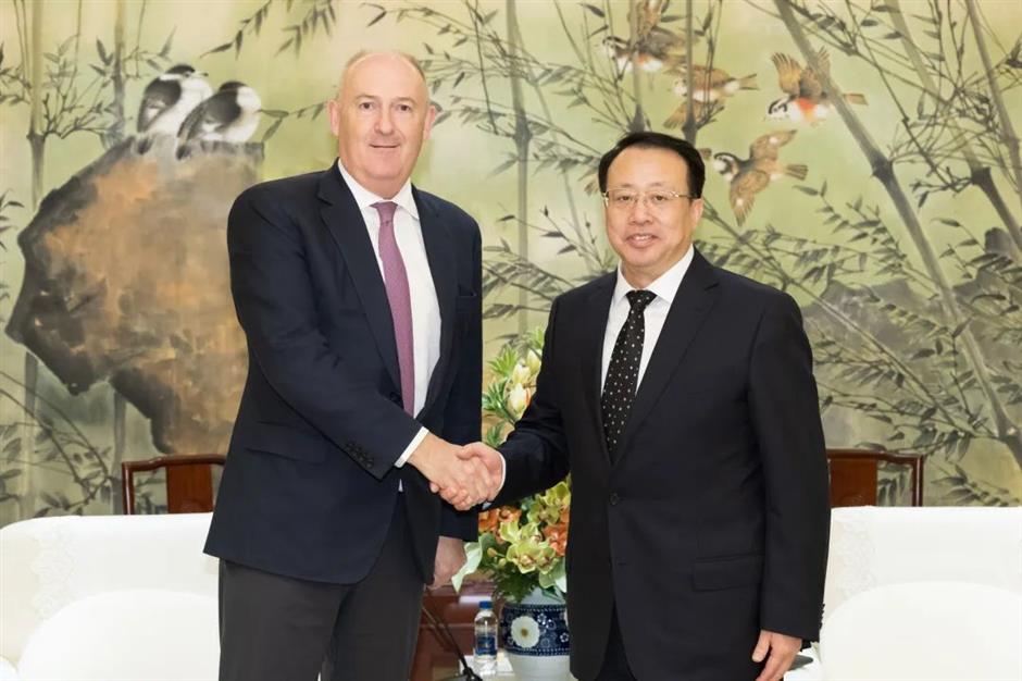 shanghai mayor meets with john swire & sons (hk) ltd chairman