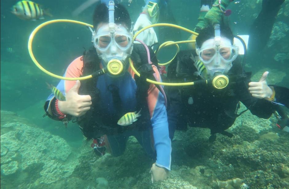 tourists at sanya fall victim to underwater photography scam