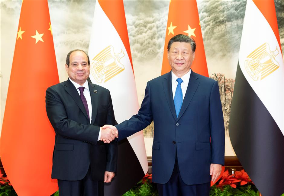 xi holds talks with egyptian president