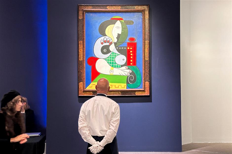 picasso's 'woman with a watch' fetches us$139m at auction: sotheby's