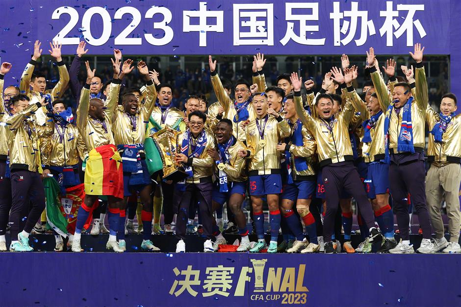 shanghai shenhua beats shandong taishan to lift 2023 cfa cup