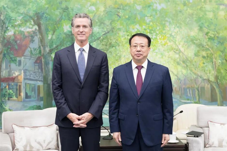 shanghai mayor meets california governor to deepen sino-us relations